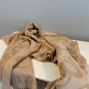 Brand new Coach cashmere signature caramel scarf